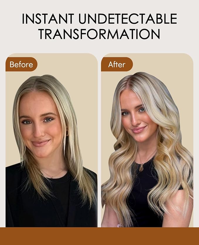 VINBAO 60g Invisi Edge Tape in Hair Extensions Human Hair Light Blonde Highlights Platinum Blonde 22in 20pcs Seamless Injected Tape ins Luxury Remy Hair 22inch #27P60