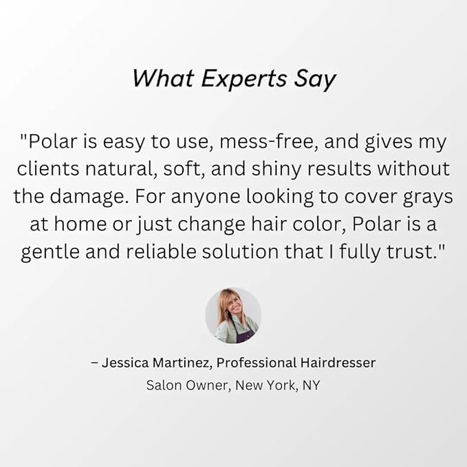 POLAR HAIR CARE Polar Haircare - Hair Dye Shampoo for Gray Hair for Women & Men (Jet Black) Natural Hair Dye Kit - Semi Permanent Hair Dye Shampoo - Vegan Hair Dye USA 6.76 Fl Oz
