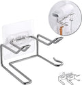 2 Pack Hair Dryer Holder, Wall Mount Self Adhesive Waterproof Blow Dryer Rack Storage Organizer Hanger, Compatible with Dyson and Most Hair Blower Appliance, Brush, Curling Iron, Straightener