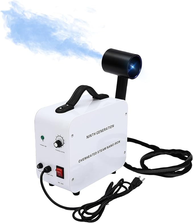 Nano Hair Steamer Machine, 1300W Adjustable Salon Steamer for Hair Multifunctional Hair Color Processor with 11.83 oz Water Tank, Professional Nano Mist Hair Dyeing Machine, 110V 60Hz