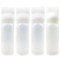 4 PCS Root Comb Applicator Bottle,Hair Oil Applicator Bottle for Hair Dye Shampoos Salons.6oz（white）