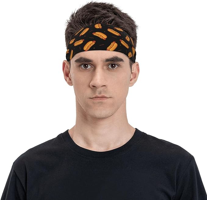 Sports Sweatband for Men and Women, Sweat-Absorbing Headbands for Moisture Wicking, Suitable for Fitness Running Cycling Hiking Yoga Football Exercise