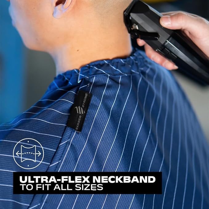 Barber Strong The Barber Cape Haircut Cover for Men, Hair Repelling and Static-Reducing Material, Water Resistant Fabric