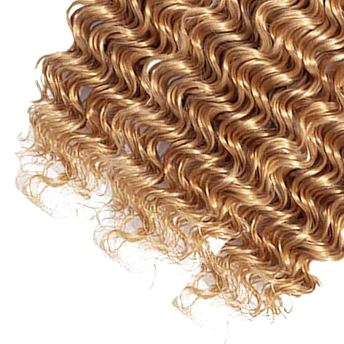 Ombre Blonde Bundles Human Hair 1b27 Deep Wave Bundles 24 26 28 Inch Brazilian Virgin Soft and Silky Remy Hair Extensions 2 Tone Black and Honey Blonde Deep Wave Bundle 150g