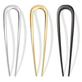 3 PCS French Hair Pins for Women - French Twist and Buns, Elegant Gold Hair Accessories