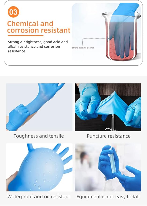 [250/Box] Glovehouse Nitrile Gloves, Medical Gloves, Powder-Free, Latex-Free, Disposable, Tattoo Artists & More