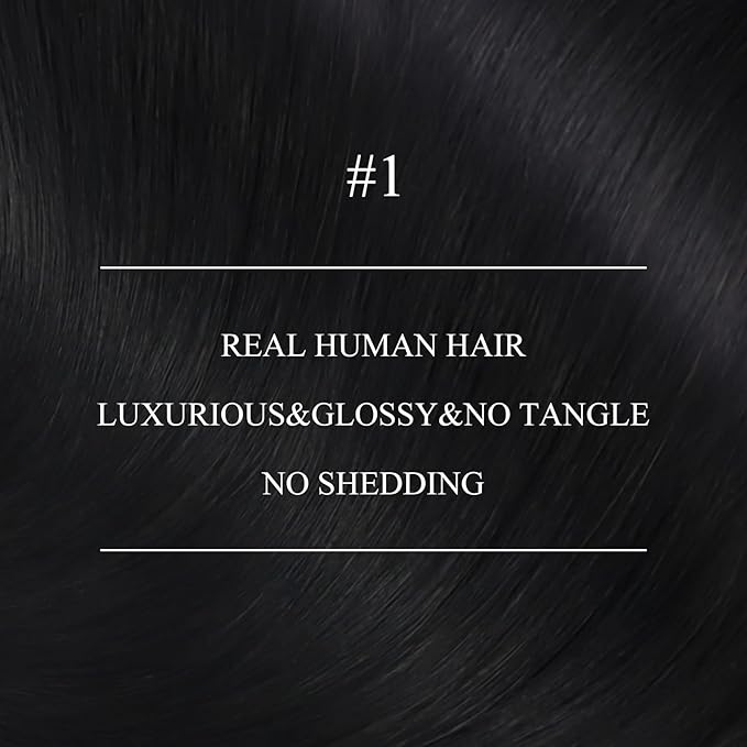 YoungSee Nano Ring Hair Extensions Human Hair 24 Inch Nano Beads Hair Extensions Black Nanoring Hair Extension Real Human Hair Cold Fusion Nano-Tip Hair Extension Jet Black Hair 50s 50g