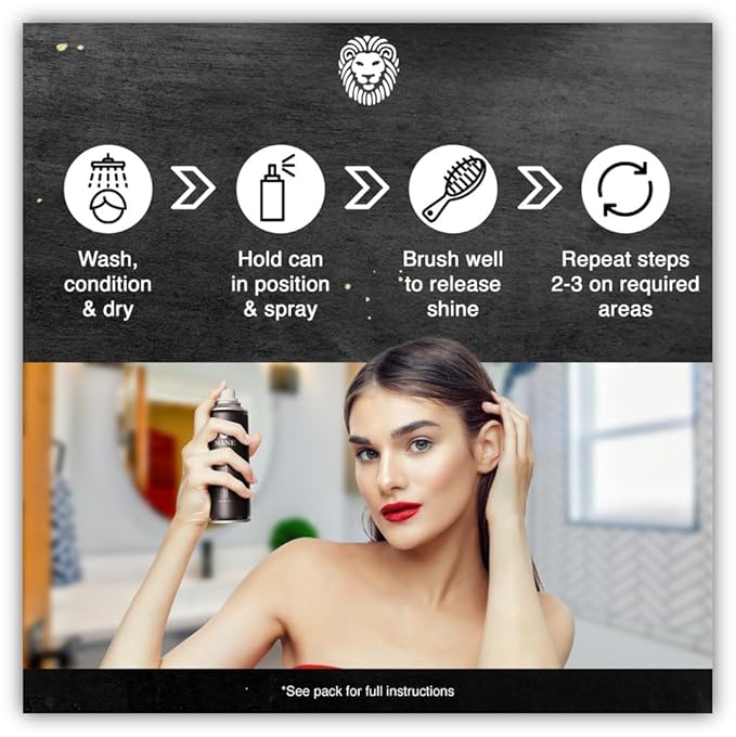 MANE Hair Thickening Fiber Spray (200 ml, Jet Black)