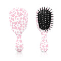 Mini Hair Brush,Cute Detangling Travel Hair Brush,Soft Bristles for Effortless Tangle Removal,Detangler Hairbrush for Women Men Boys Girls Kids Wet Dry All Hair Types (Pink Cow, Mini)