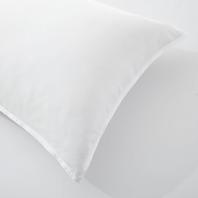 Luxury Bamboo Market | Queen Envelope Pillowcase Set | 100% Viscose Made from Bamboo | Organically Grown | Ultra Soft | Cooling | 2pcs [Classic White]