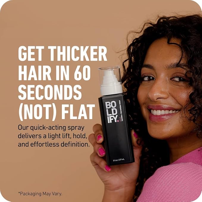 Boldify Hair Thickening Spray - Volume Booster - Stylist-Recommended Texture Spray for Hair Women & Men - 8oz