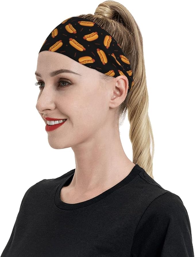 Sports Sweatband for Men and Women, Sweat-Absorbing Headbands for Moisture Wicking, Suitable for Fitness Running Cycling Hiking Yoga Football Exercise