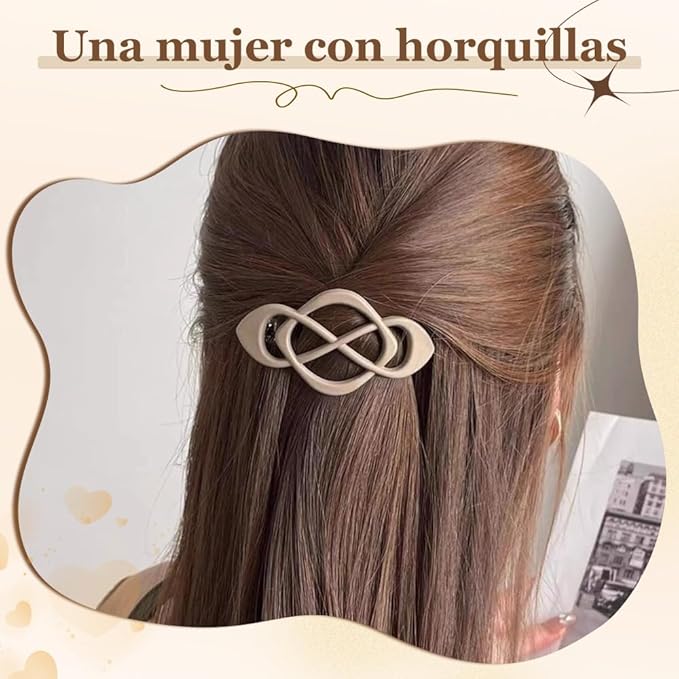 4 Pack Vintage French Barrette Hair Clips, 2026 New Hair Clip Accessories for Women, Strong Hold No Slip Styling (Style A)