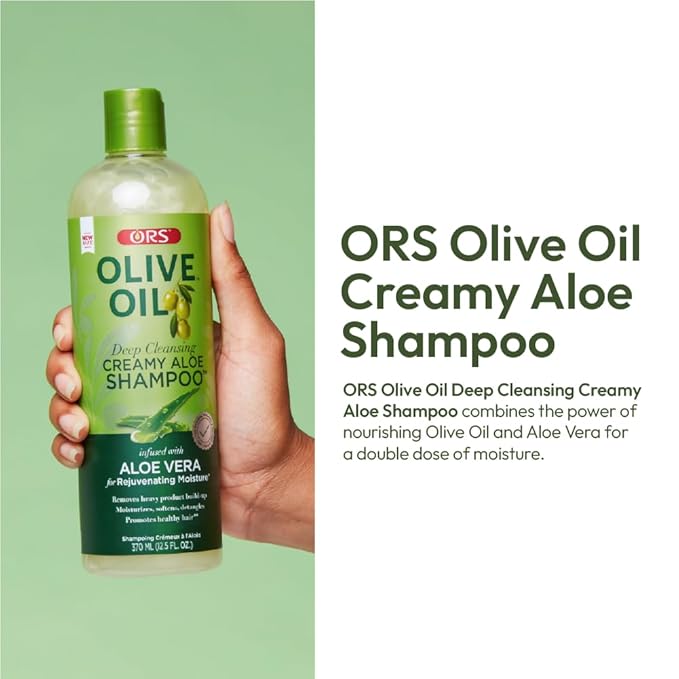 ORS Olive Oil Moisture Restore Creamy Aloe Shampoo Infused with Aleo Vera 12.5 Ounce (Pack of 4)