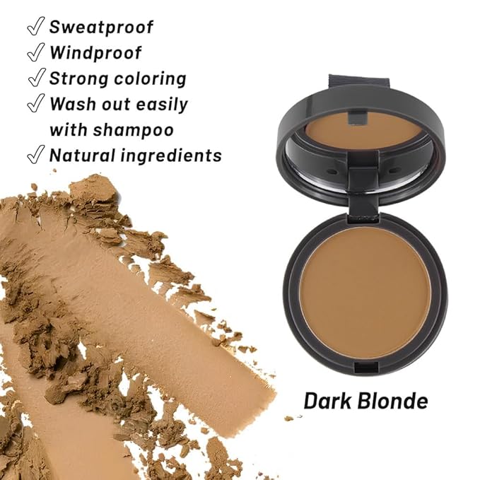 SOVONCARE Instantly Hairline Powder, Hairline Shadow Gray Hair Coverage Touch Up Hair Powder for Thinning Hair for Women Hair Root Touch Up Powder Hair Root Cover Up Conceals Hair Loss Dark Blonde