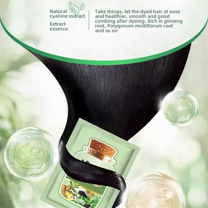 Natural Plant Hair Dye, New Botanical Bubble Hair Dye 20ml 10Packs/Box, Chestnut Brown, Pure Plant Extract for Grey Hair Color Bubble Dye, Color Conditioner Shampoo