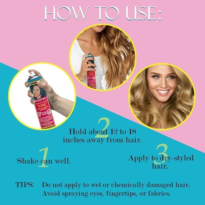 Jerome Russell Temporary Hair Color Spray, Honey Blonde - Intense Spray-On Temporary Hair Color, Fast-Drying, Non-Sticky, Travel Size Hair Dye for Instant Vivid Hair Color, 2.2 oz