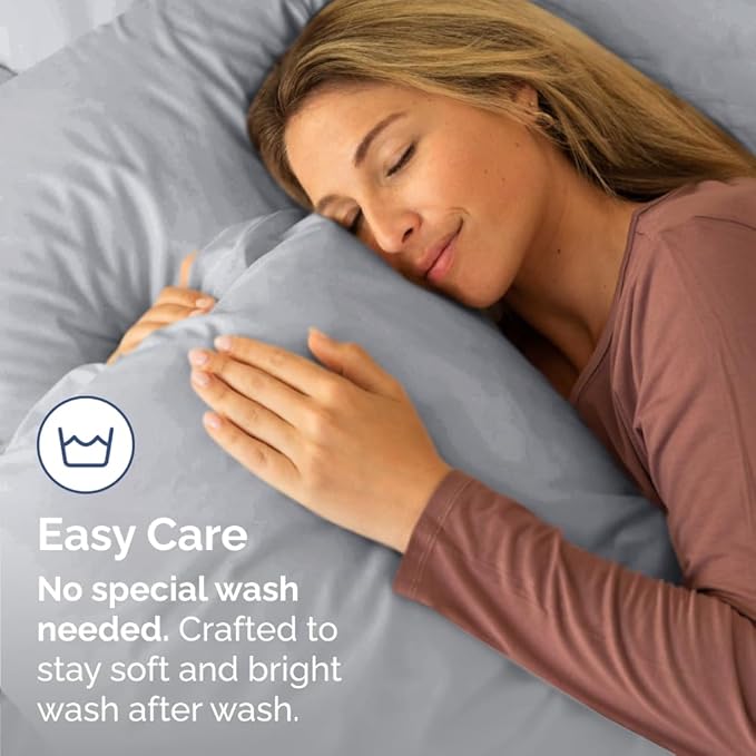 King Pillow Cases - 4 Pack - Super Soft Pillowcase Covers - Envelope Enclosure - Hotel Quality Pillow Protectors - Wrinkle Free, Shrink & Stain Resistant - Machine Washable - 20" x 40" (Steel Blue)