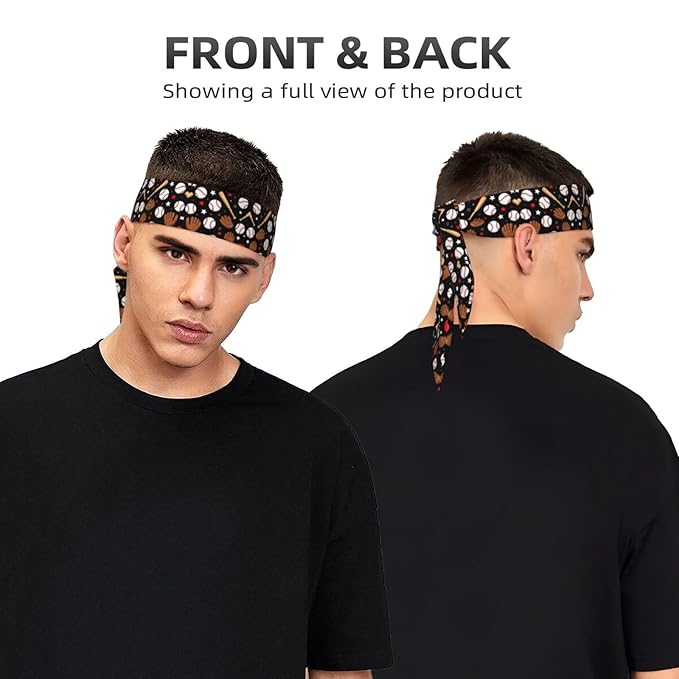 Men's Women Red Black Baseball Sports Sweat Band Multi Style Cool Head Ribbon Headdress for Yoga Travel Spa
