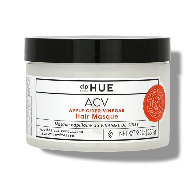 dpHUE Apple Cider Vinegar Hair Masque, 9 oz - Deep Conditioning Treatment for Dry, Damaged, Color-Treated Hair - Made with Avocado, Rosehip & Coconut Oils