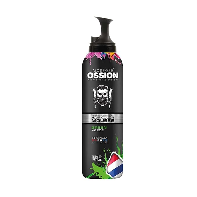Morfose Ossion Semi Permanent Hair Color Mousse, 5.07 Fl Oz (Green, 5.07 Fl oz)
