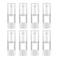 longway 0.5Oz 15ml Clear Airless Cosmetic Cream Pump Bottle Travel Size Dispenser Refillable Containers/Foundation Travel Pump Bottle for Shampoo (PACK of 8)
