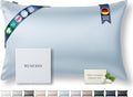 Premium Silk Pillowcase 100% Organic Mulberry Silk, 22 Momme, Grade 6A - Oeko-Tex Certified in Germany - Luxury for Hair & Skin, 1 Piece (Queen Size 20x30 Inches, Cloud Blue)