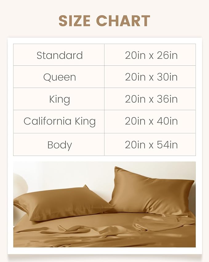 THXSILK 100% Mulberry Silk Pillowcase for Hair and Skin Health, Natural Mulberry Silk Pillowcase with Hidden Zipper, Both Sides Grade 6A+ Silk, 1pc (Standard 20"x26", Metallic Gold)