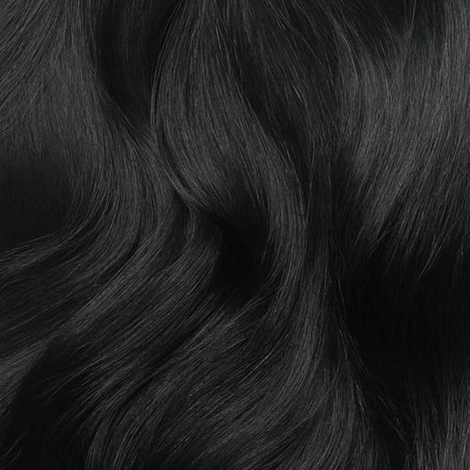 Luxy 100% Remy Human Hair – Halo Clip-In Hair Extensions –Natural Looking Volume & Length - One-Piece - Easy 5-Min Application 150 grams 12" Jet Black Halo
