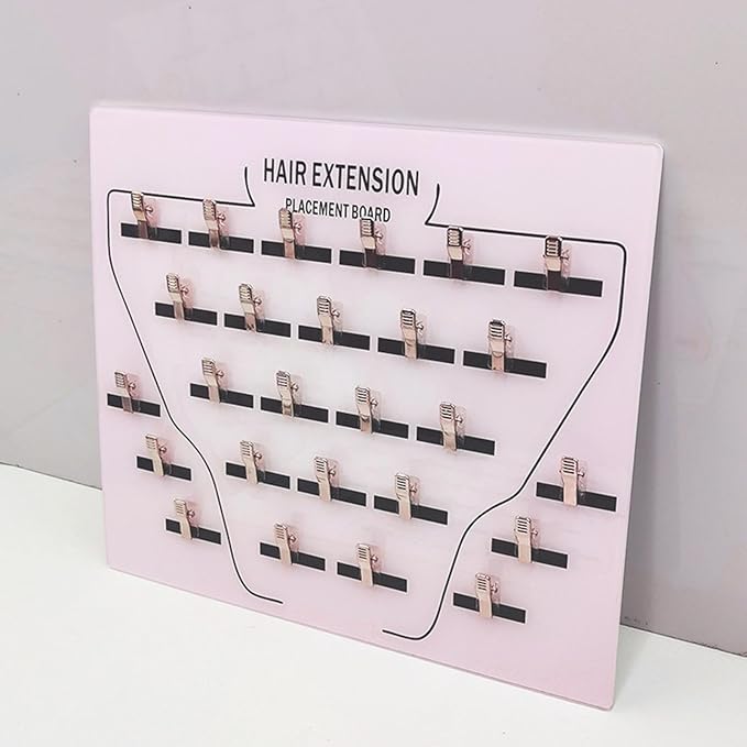 Extension Holder - Wig Sectioning Display Plates, Secure Clip Design, Clip-In Wig Grafting Plate, Time Saving Acrylic Hair Separator Board | Professional Grafting Plate for Hairpieces Home Salon Appl