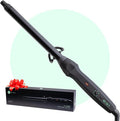 MINT Professional Clamp-Free Curling Wand 3/4 Inch for Long Hair | Extra Long Curl Wand 4-Heater Ionic Ceramic Tourmaline Barrel | Best Curling Wands | Adjustable 230-430°F | Worldwide Dual Voltage