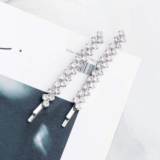 WHITEBRIDGE 8pcs Four Kinds Of Color Crystal Rhinestone Hair Pins For Women Girls
