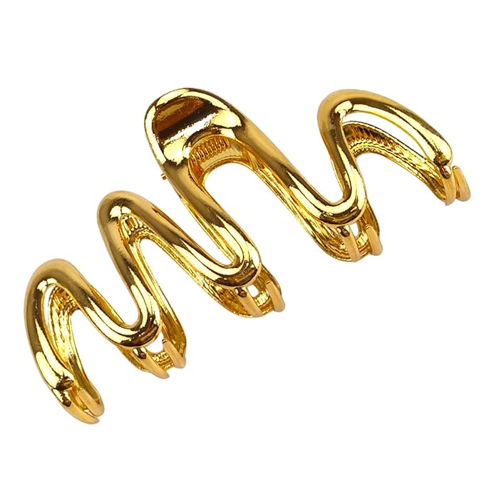 Hair Claw Clips, Snake Design Metal Hair Clip, Gold, for Women Girls, Fashionable Hair Accessories, Creative Thick Hair Clips, One Size