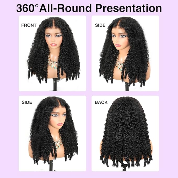 7x6 Burmese Curly Glueless Wigs Human Hair Pre Plucked Pre Cut 250% Density Drawstring Wig Human Hair 7x6 HD Lace Front Wigs Human Hair for Black Women Wear and Go Glueless Wig Natural Color 30inch