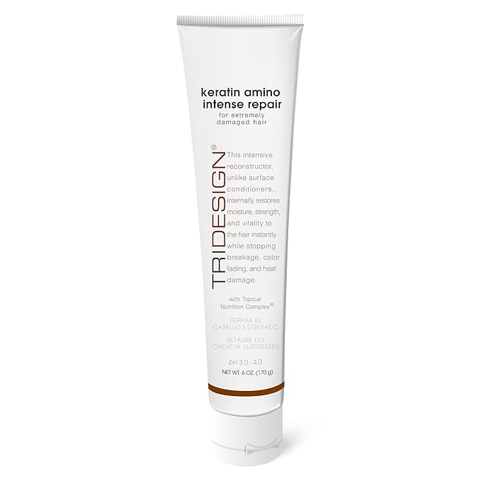TRIDESIGN Keratin Amino Intense Repair, Keratin Hair Treatment Intensive Conditioner w/Coconut Oil,Fatty & Amino Acids, Hydrolyzed Keratin Protein - Moisturizing Hair Mask & Hair Treatment Mask 6 oz