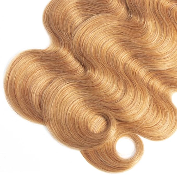 28 30 32 Inch Honey Blonde Bundles Human Hair Ombre Body Wave Bundle Brazilian Virgin Remy Hair Extensions Double Weft 2 Tone Black and Blonde Body Wave Bundle Hair Weave 150g