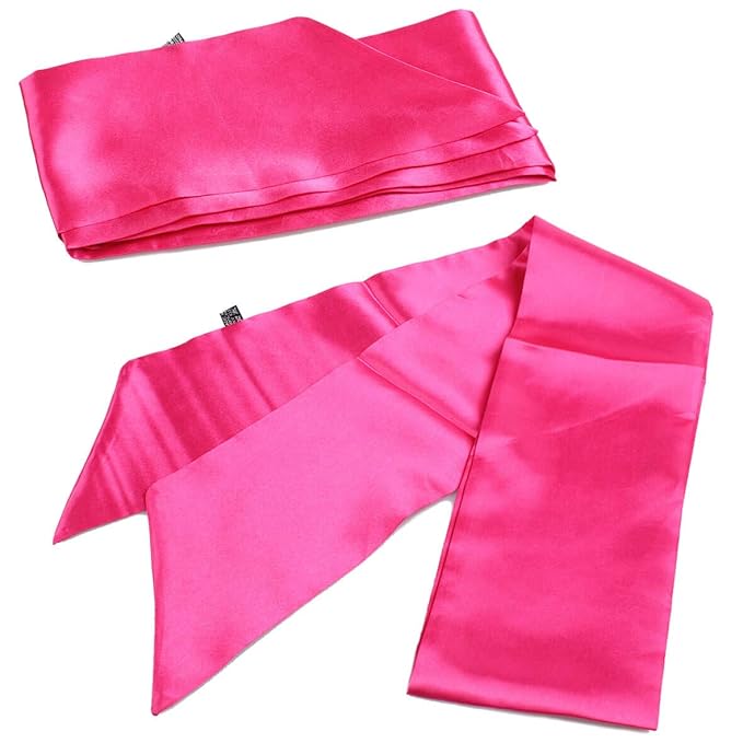 XTREND Women's Satin Edge Scarves for Hair Laying Scarf for Lace Wig Non Slip Wrap Wigs Grip Band for Yoga, Makeup, Facial, Sport, Satin Scarf for Natural Hair (1 pc, Pink#)