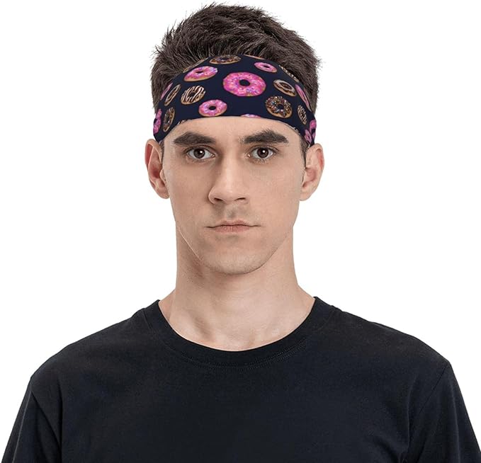 Sports Sweatband for Men and Women, Sweat-Absorbing Headbands for Moisture Wicking, Suitable for Fitness Running Cycling Hiking Yoga Football Exercise