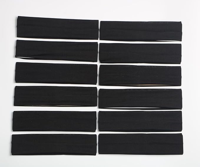 Headbands for Women,12PCS,Soft Stretch Elastic Yoga Sport Headbands