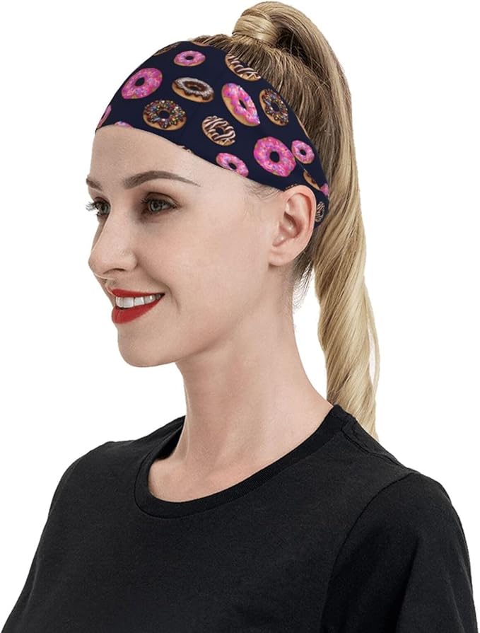 Sports Sweatband for Men and Women, Sweat-Absorbing Headbands for Moisture Wicking, Suitable for Fitness Running Cycling Hiking Yoga Football Exercise
