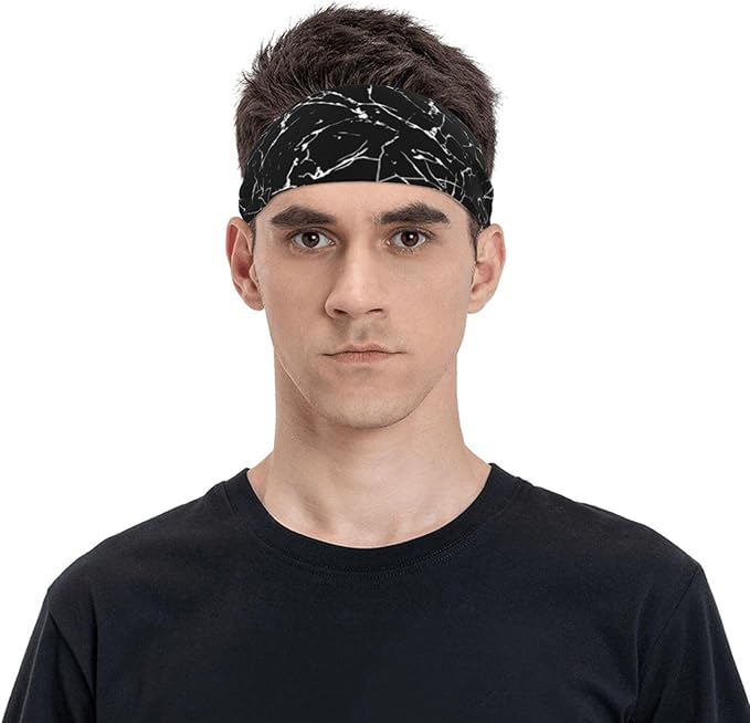 Sports Sweatband for Men and Women, Sweat-Absorbing Headbands for Moisture Wicking, Suitable for Fitness Running Cycling Hiking Yoga Football Exercise
