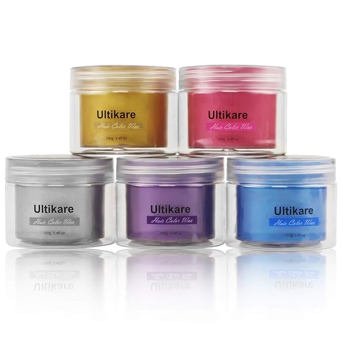 Hair Wax Color Blonde, Ultikare Blonde Hair Dye Temporary for Color Treated Hair Natural Styling Instant kids Mud Cream Gel 3.4 Fl Oz Girl Gifts, Party, Cosplay DIY, Children's Day