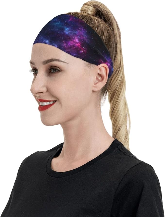 Sports Sweatband for Men and Women, Sweat-Absorbing Headbands for Moisture Wicking, Suitable for Fitness Running Cycling Hiking Yoga Football Exercise