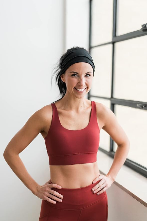 Maven Thread 4" Wide Workout Headbands for Women (4 Pack) – Non-Slip Sweatbands for Gym, Running & Yoga