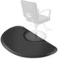 Saloniture 3 ft. x 5 ft. Salon & Barber Shop Chair Anti-Fatigue Floor Mat - Black Semi Circle - 7/8 in. Thick