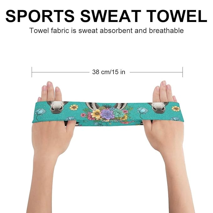 Headband Donkey Animals Elastic Sweatband for Women Men