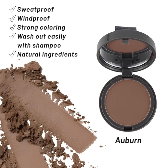 SOVONCARE Hairline Powder - Root Touch Up & Gray Hair Concealer for Men and Women, Instantly Covers Thinning Hair and Bald Spots, Natural-Looking Coverage Light Auburn 0.35 oz