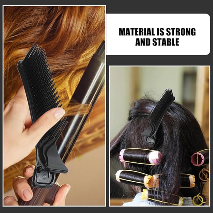 NOLITOY 4Pcs Hair Sectioning Grip Clips, Professional Parting Comb Clips Hair Styling Tools for Cutting Coloring Dying Salon