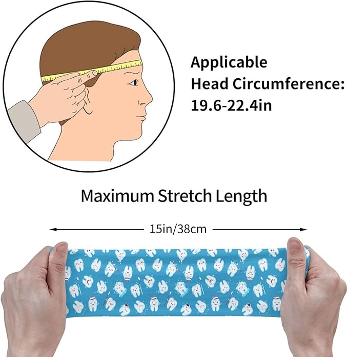 Sports Sweatband for Men and Women, Sweat-Absorbing Headbands for Moisture Wicking, Suitable for Fitness Running Cycling Hiking Yoga Football Exercise