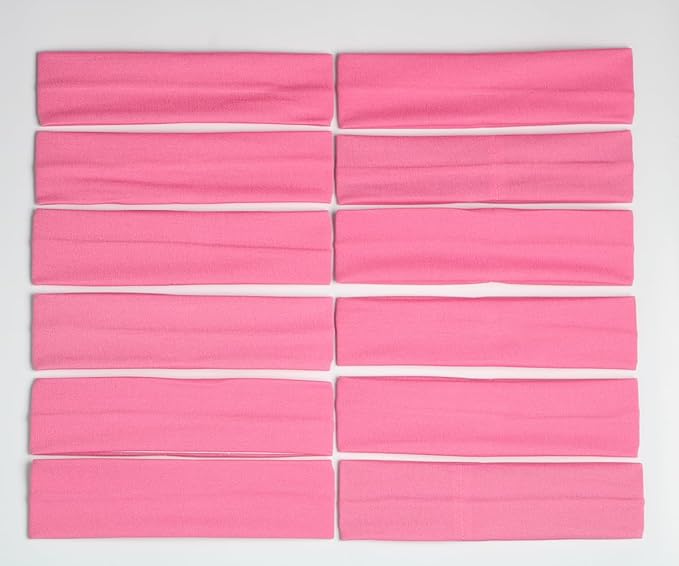 Headbands for Women,12PCS,Soft Stretch Elastic Yoga Sport Headbands